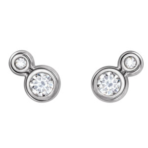Accented Bezel-Set Earrings