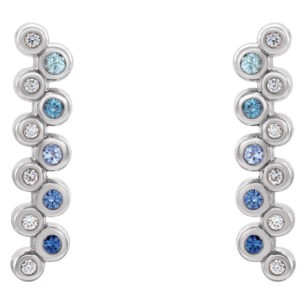 Bezel-Set Bar Earrings