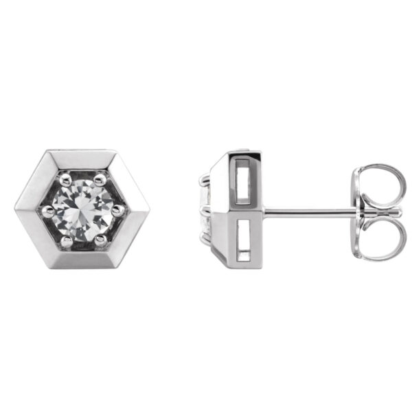Round 3-Prong Geometric Earrings
