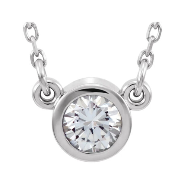 Bezel-Set Solitaire Birthstone Necklace