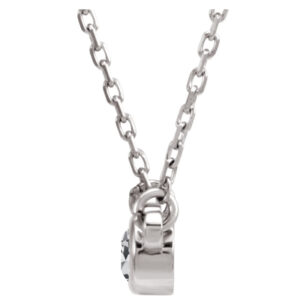 Bezel-Set Solitaire Birthstone Necklace