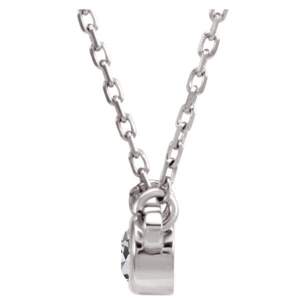 Bezel-Set Solitaire Birthstone Necklace - Image 2