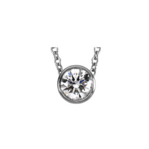 Bezel-set Solitaire Necklace