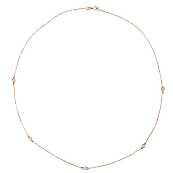 Bezel-Set Station Necklace - Image 3