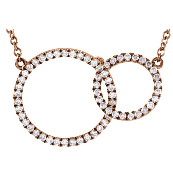 Diamond Interlocking Circle Necklace