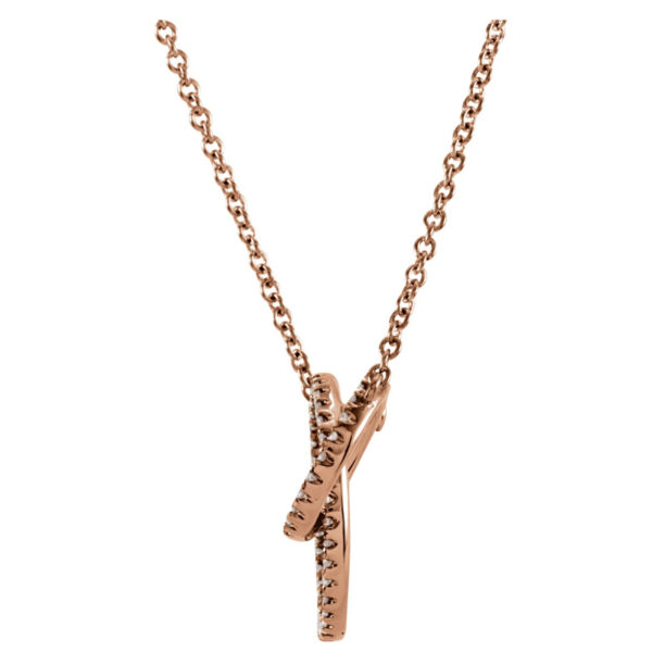 Diamond Interlocking Circle Necklace - Image 2