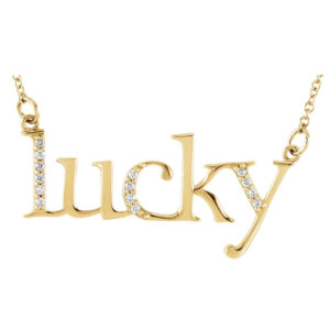 “Lucky” Phrase Necklace or Center