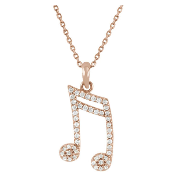 Double Sixteenth Note Necklace or Pendant