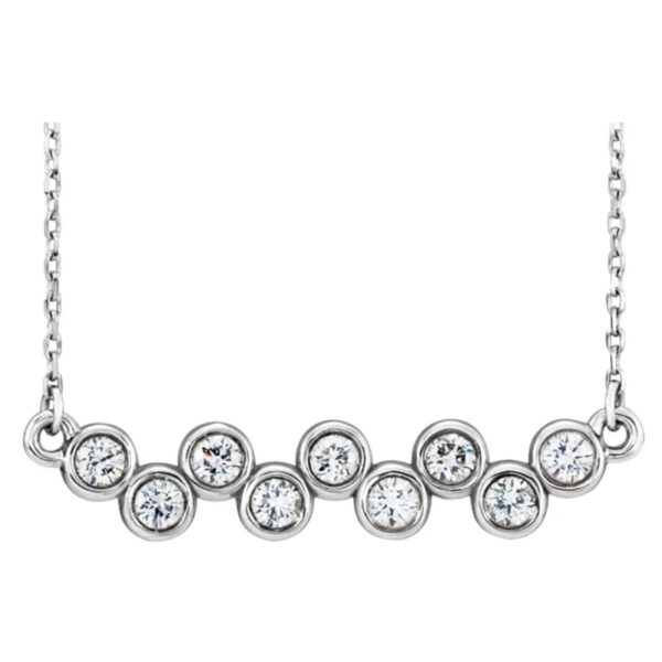 Bezel-Set Bar Necklace or Center