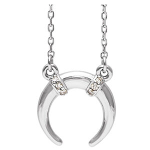 Accented Crescent Necklace or Center