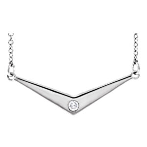 Accented “V” Necklace or Center