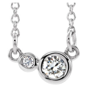 Accented Bezel-Set Necklace or Center