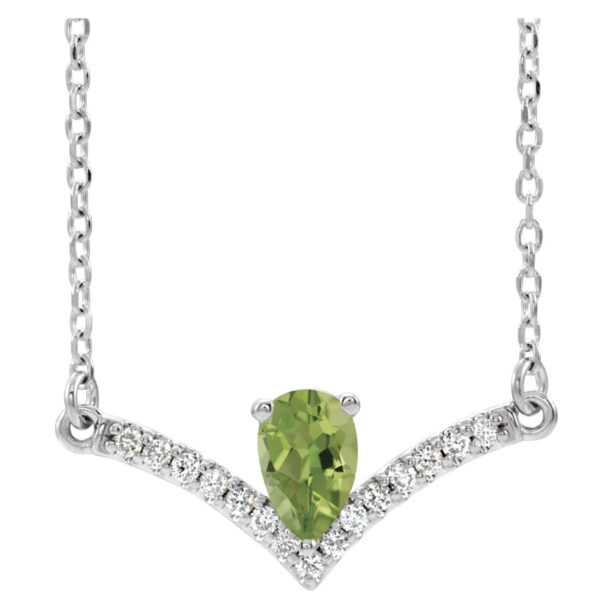Accented "V" Necklace or Center