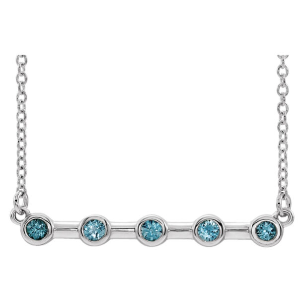 Bezel-Set Bar Necklace or Center