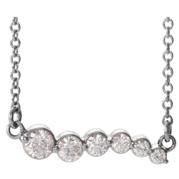 Graduated Curved Bar Necklace or Center