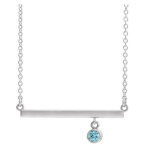 Bezel-Set Bar Necklace or Center