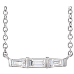 Three-Stone Bar Necklace or Center