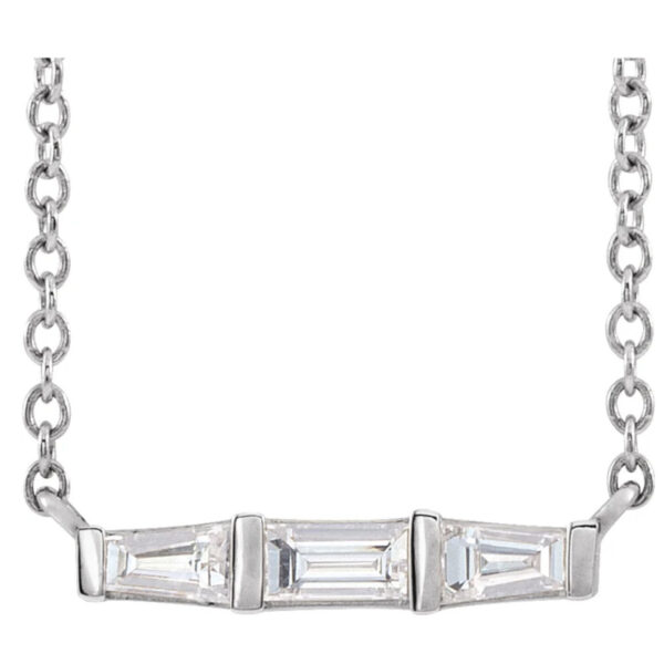 Three-Stone Bar Necklace or Center