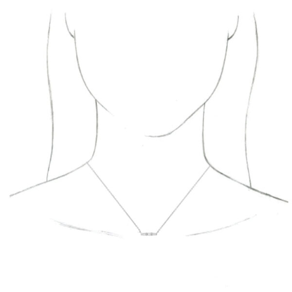 Three-Stone Bar Necklace or Center - Image 3