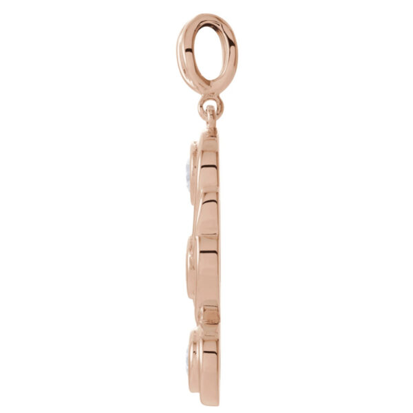 Three-Stone Bezel-Set Pendant - Image 2