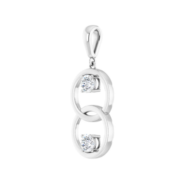 Two-Stone Circle Pendant - Image 2