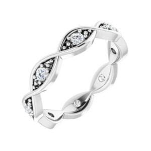 Sculptural-Inspired Eternity Band