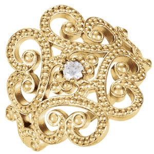 Granulated Design Ring