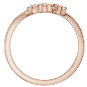 Three-Stone Bezel-Set Ring