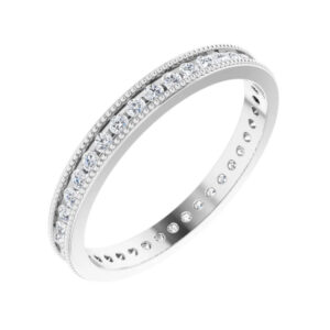 Channel-Set Milgrain Edge Eternity Band