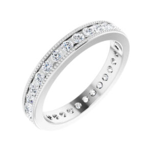 Channel-Set Milgrain Edge Eternity Band