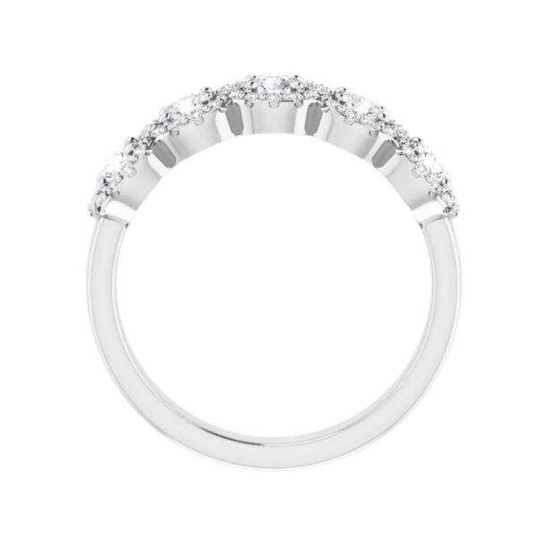 Five-Stone Halo-Style Anniversary Band - Image 3