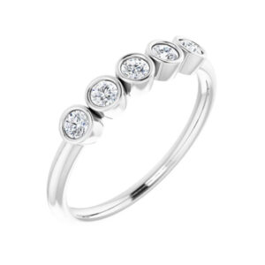 Five-Stone Bezel-Set Ring