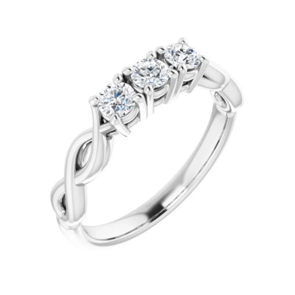 Three-Stone Anniversary Band