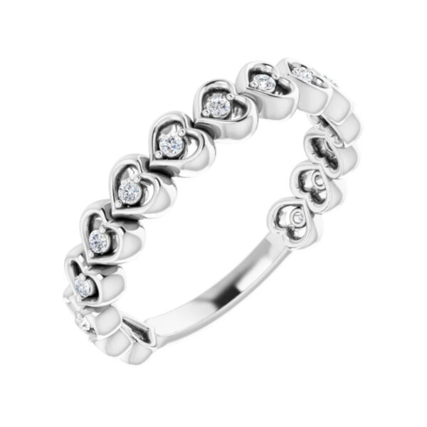 Accented Heart Anniversary Band