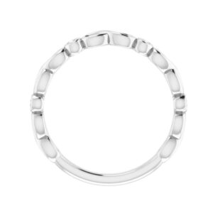Infinity-Inspired Bezel-Set Anniversary Band