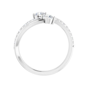 Two-Stone Bypass Ring