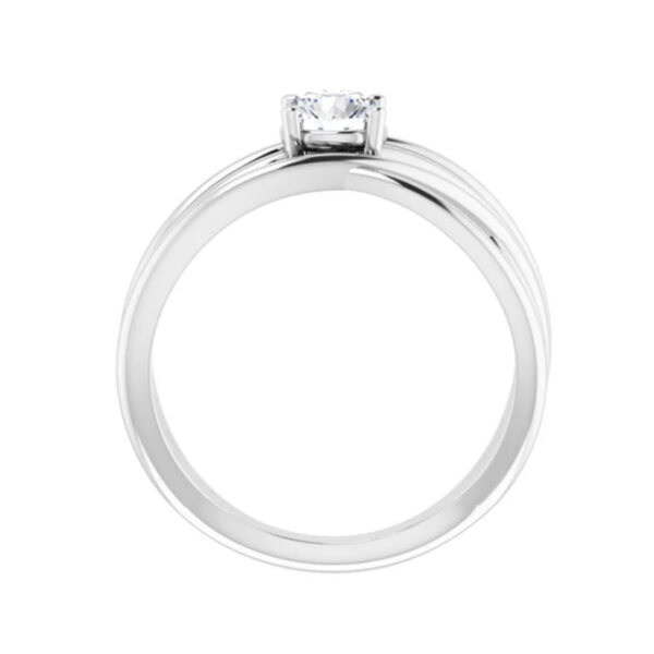 Solitaire Criss-Cross Ring - Image 2