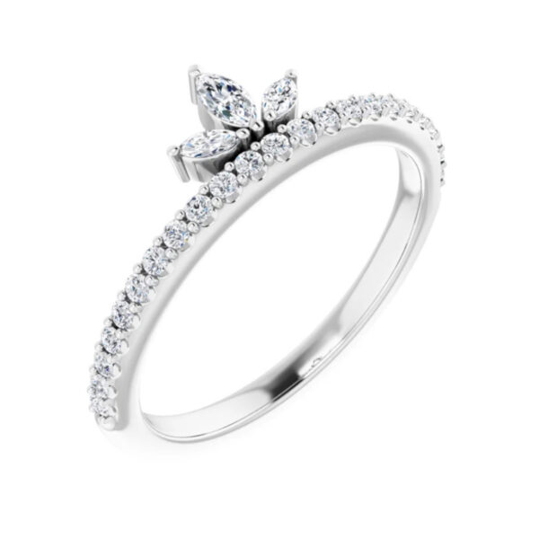 Accented Stackable Crown Ring