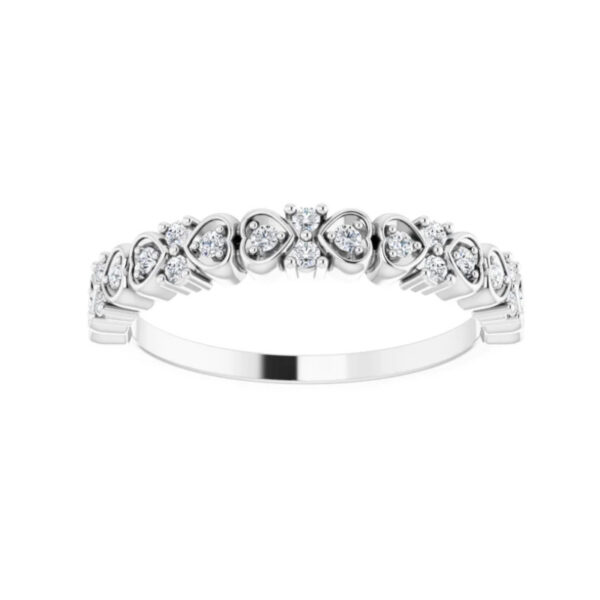 Accented Heart Anniversary Band - Image 3