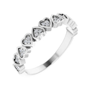 Accented Heart Anniversary Band