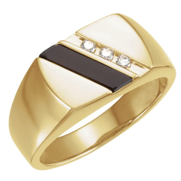 Accented Onyx Men's Ring