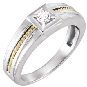 Solitaire Rope Ring