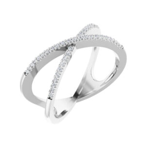 Accented Criss-Cross Ring