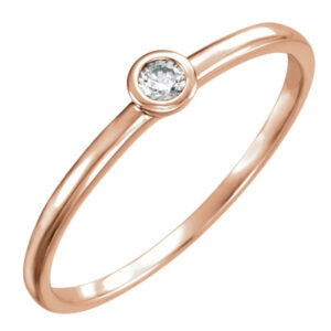 Bezel-Set Solitaire Ring