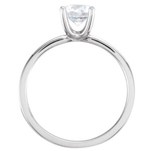 Charles & Colvard Moissanite® & Diamond Accented Engagement Ring