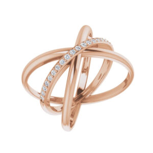 Accented Criss-Cross Ring