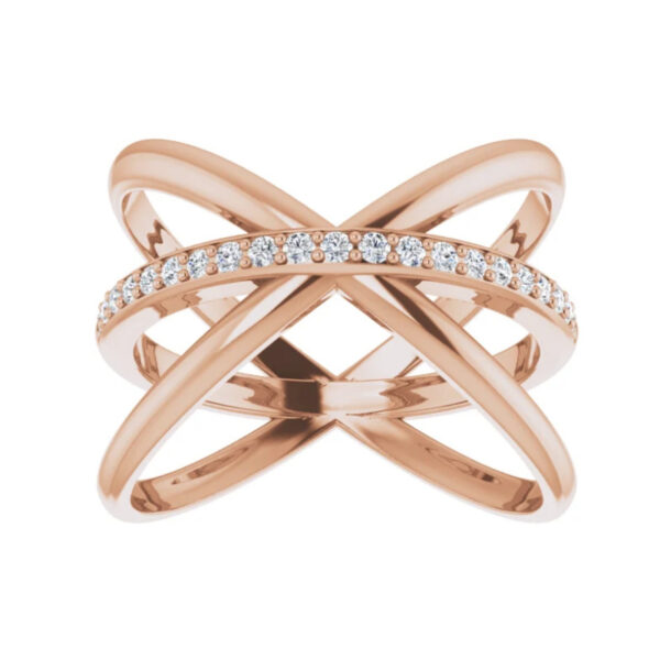 Accented Criss-Cross Ring - Image 3
