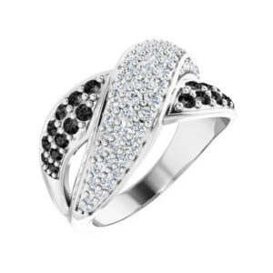 Criss-Cross Pavé Ring