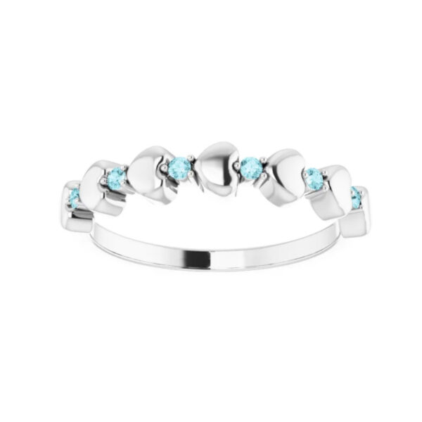 Accented Stackable Heart Ring - Image 3