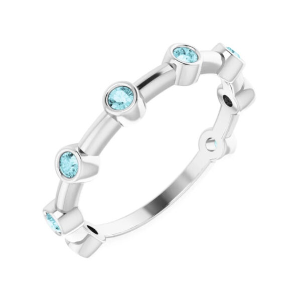 Bezel-Set Bar Ring